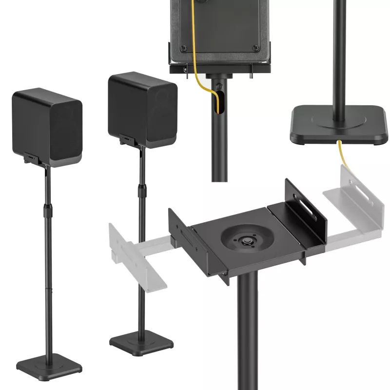 MOZOS MSS6-SET Soporte para monitores de estudio, par, negro