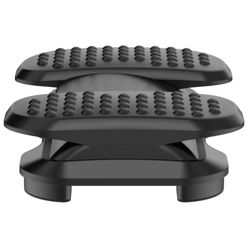 MOZOS FS6 Reposapiés de oficina negro ajustable ergonómico con nódulos de masaje
