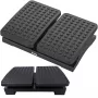 MOZOS FS8 Reposapiés ergonómico para oficina - Altura e inclinación ajustables, superficie de masaje antideslizante, negro