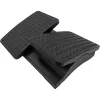MOZOS FS8 Reposapiés ergonómico para oficina - Altura e inclinación ajustables, superficie de masaje antideslizante, negro