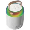 MOZOS MK Micrófono de karaoke blanco con altavoz Bluetooth