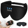 MOZOS LC001-V2 Antifaz para dormir Bluetooth con altavoces estéreo, negro