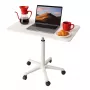 MOZOS SPM4-WH Mesa de portátil móvil con altura ajustable, blanca