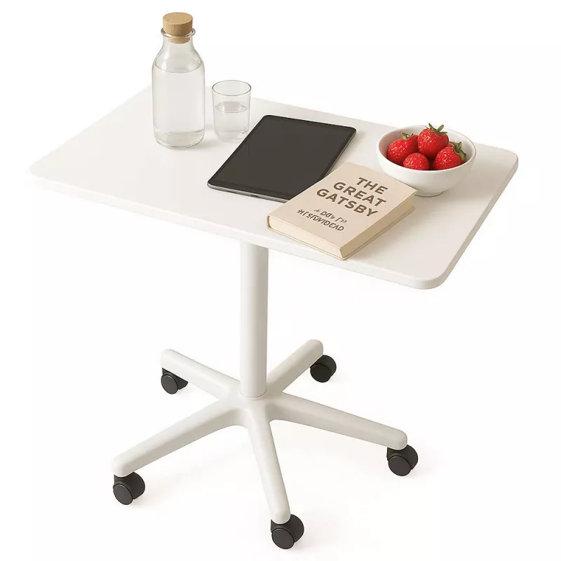 MOZOS SPM4-WH Mesa de portátil móvil con altura ajustable, blanca