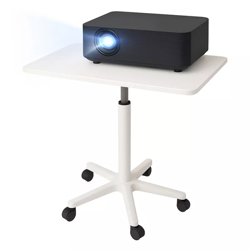 MOZOS SPM4-WH Mesa de portátil móvil con altura ajustable, blanca