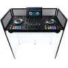 MOZOS EPDJ-100 Pantalla de escenario DJ con mesa - Pantalla grande, panel blanco, marco negro