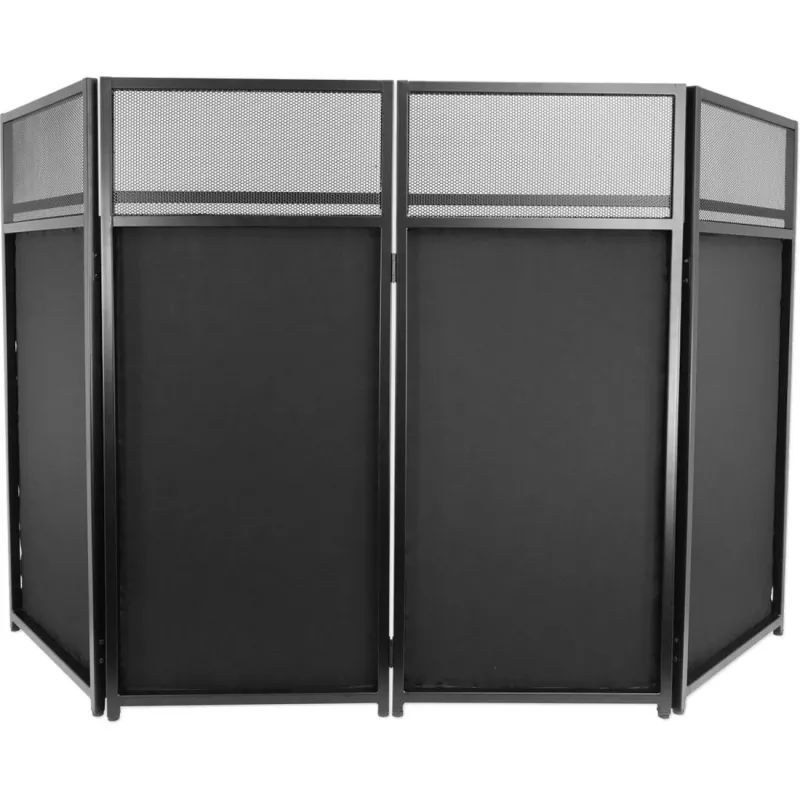 MOZOS EPDJ-100 Pantalla de escenario DJ con mesa - Pantalla grande, panel blanco, marco negro