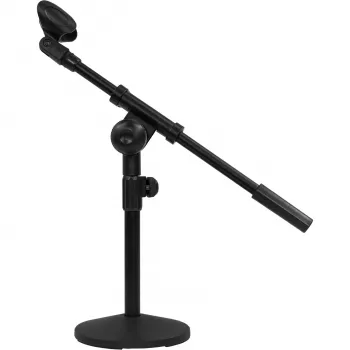 MOZOS SM807 Soporte de sobremesa para micrófono de estudio con base redonda pesada, negro
