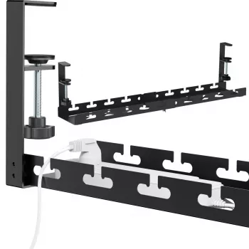 MOZOS UCM-3 Bandeja de gestión de cables bajo el escritorio, negra