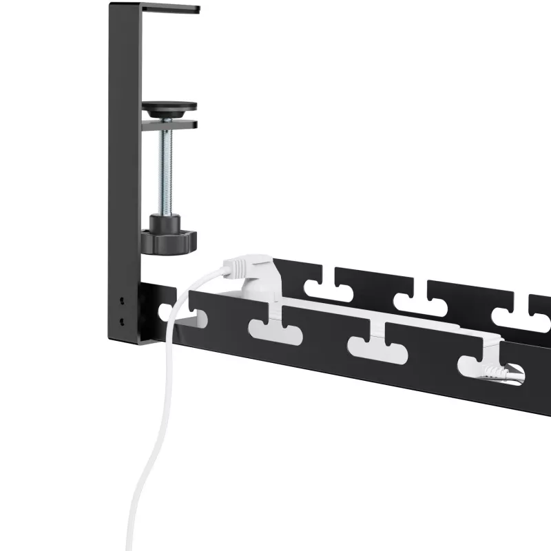 MOZOS UCM-3 Bandeja de gestión de cables bajo el escritorio, negra