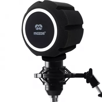 MOZOS PS-5 Filtro antipop esférico de espuma para micrófono - Negro