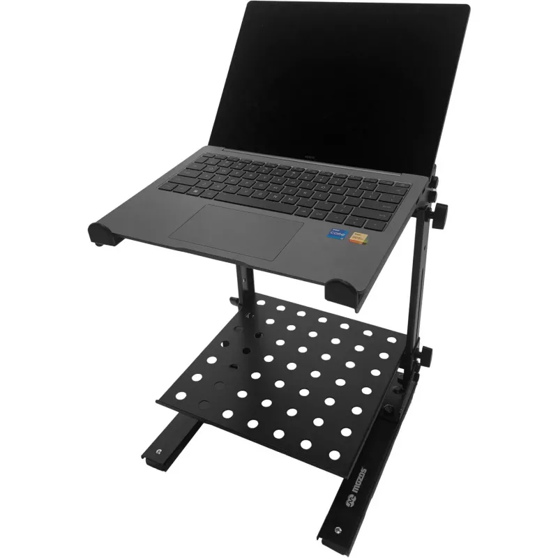 MOZOS LS8 Soporte metálico para portátil y mezclador, negro