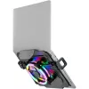 MOZOS LP-RGB Bandeja para portátil para soportes de mesa, VESA 75x75/100x100, negra, iluminación RGB