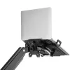 MOZOS LP-RGB Bandeja para portátil para soportes de mesa, VESA 75x75/100x100, negra, iluminación RGB