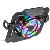 MOZOS LP-RGB Bandeja para portátil para soportes de mesa, VESA 75x75/100x100, negra, iluminación RGB
