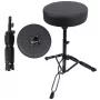 MOZOS PB02 Taburete plegable para batería, negro, asiento de 280 mm, altura 450-550 mm