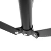MOZOS PB02 Taburete plegable para batería, negro, asiento de 280 mm, altura 450-550 mm