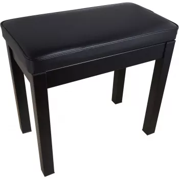 MOZOS PB03 Banqueta de piano - altura ajustable, piel sintética, negra