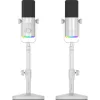 MOZOS GM-ONE Micrófono dinámico blanco USB XLR RGB LED