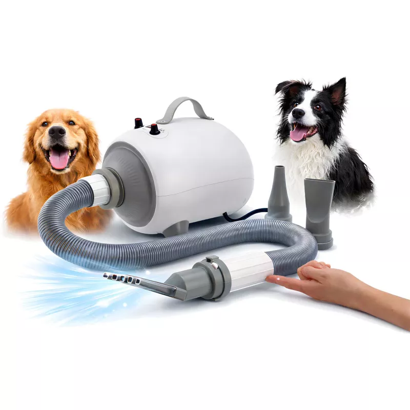 MOZOS XB2-PRO soplador de aire y secador de peluquería para mascotas, 2100 W, gris/blanco