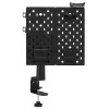 Huzaro Sync 3.0 Panel organizador de escritorio - Negro, 700x600 mm, fijación por pinza, con 2 bandejas, 5 ganchos, portabolígrafos