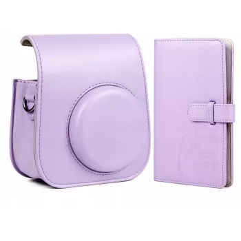 LOVEINSTANT Set 2 en 1 funda para Fuji Instax Mini 11 + álbum lila