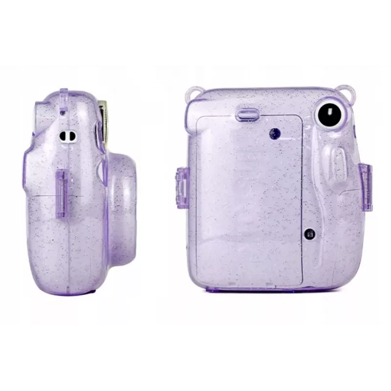 LOVEINSTANT Funda protectora para Fujifilm Instax Mini 11 - rosa transparente con purpurina