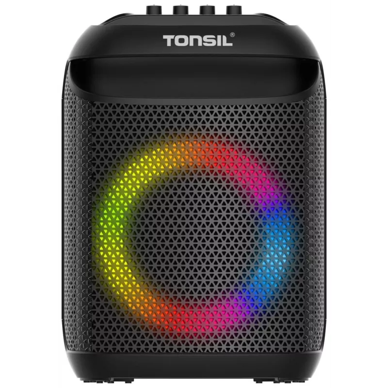 Tonsil Party Dance 800 Altavoz Bluetooth portátil para fiestas con karaoke, LED disco, 80 W RMS, 2 altavoces de graves de 8