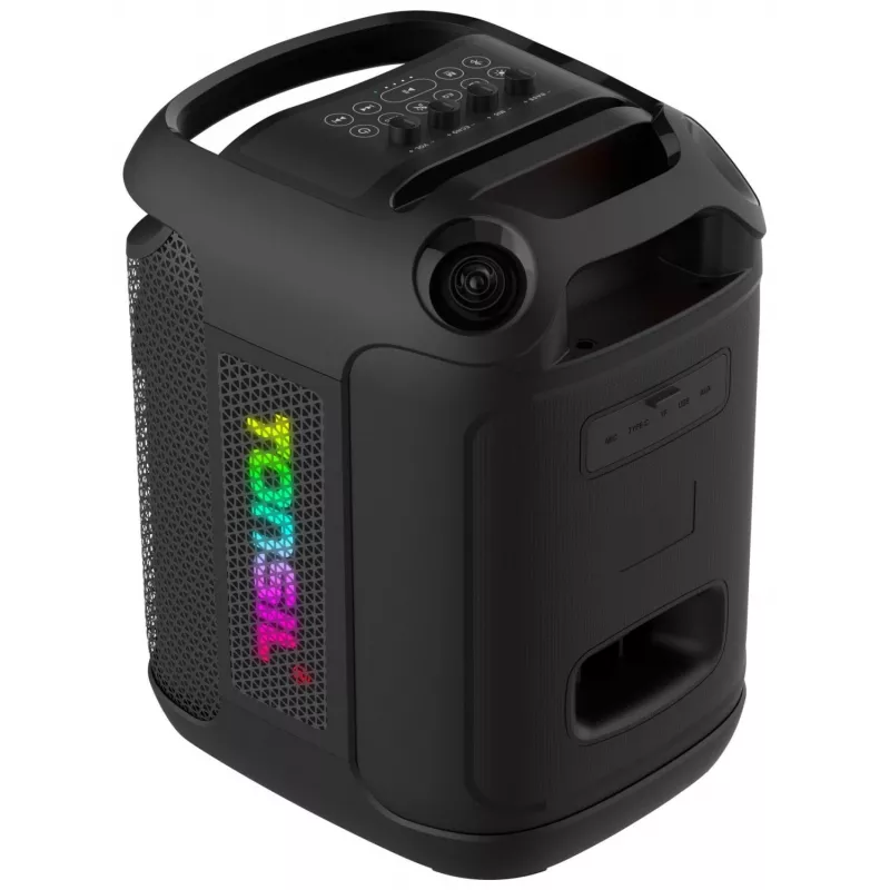 Tonsil Party Dance 800 Altavoz Bluetooth portátil para fiestas con karaoke, LED disco, 80 W RMS, 2 altavoces de graves de 8