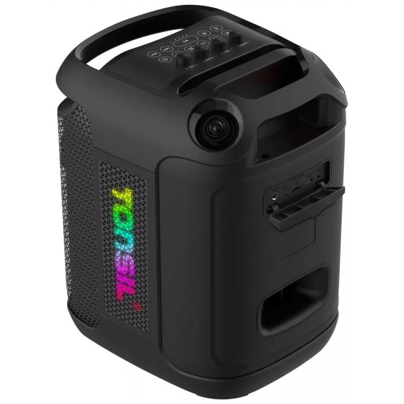 Tonsil Party Dance 800 Altavoz Bluetooth portátil para fiestas con karaoke, LED disco, 80 W RMS, 2 altavoces de graves de 8
