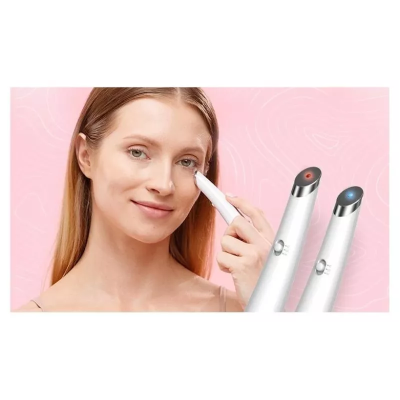 Garett Beauty Pretty Face + Glow Eye White - Dispositivo multifunción de cuidado facial y ocular con terapia LED, limpieza, masaje