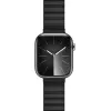 Crong Eclipse Correa magnética de cuero auténtico para Apple Watch 44/45/46/49 mm (negro)