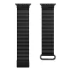 Crong Eclipse Correa magnética de cuero auténtico para Apple Watch 44/45/46/49 mm (negro)