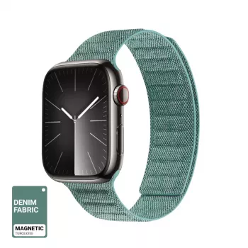 Crong Melange Correa magnética para Apple Watch 44/45/46/49 mm (turquesa melange)