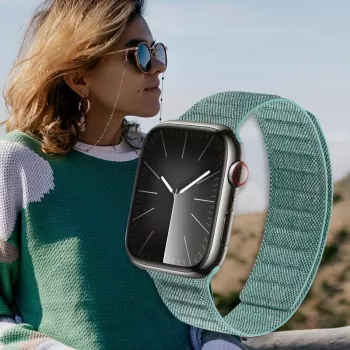 Crong Melange Correa magnética para Apple Watch 44/45/46/49 mm (turquesa melange)