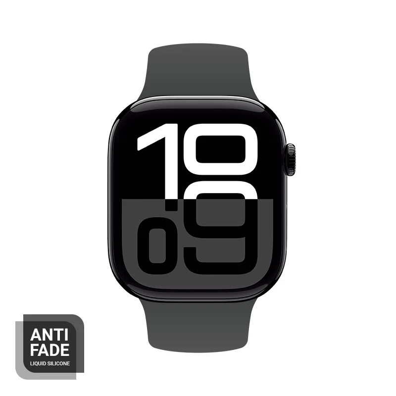 Crong Correa de silicona líquida para Apple Watch 44/45/46/49 mm - graphite