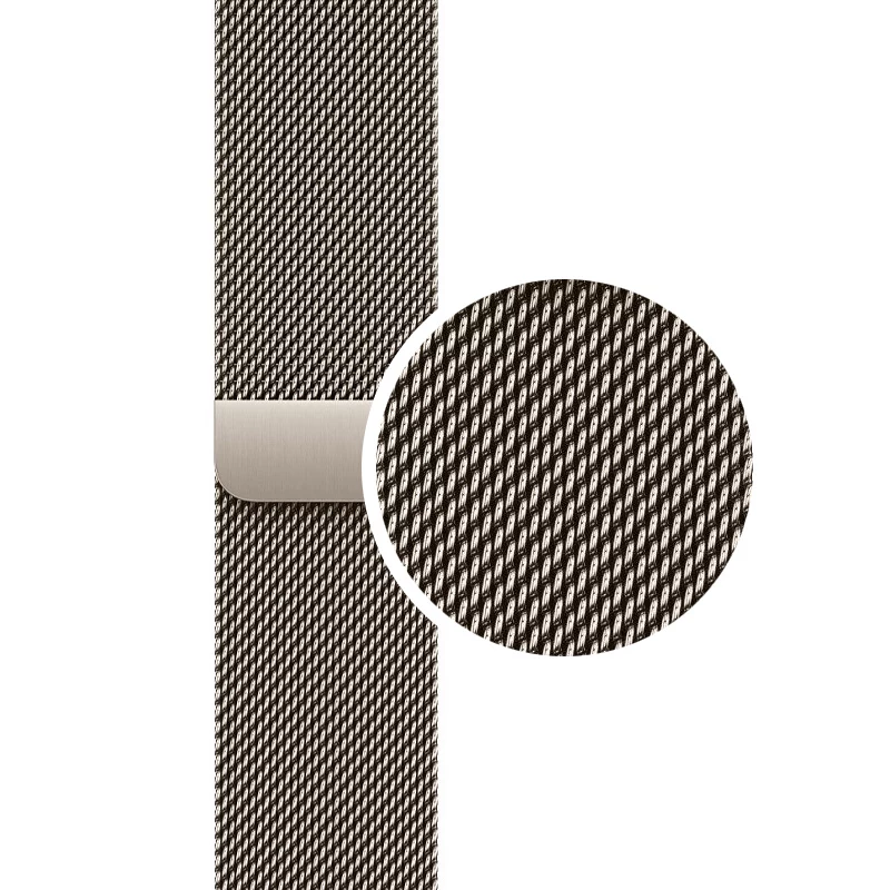 Crong Milano Steel – Correa de acero inoxidable para Apple Watch 44/45/46/49 mm (champán)