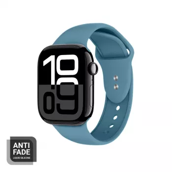 Crong Correa de silicona líquida para Apple Watch 38/40/41/42 mm - Azul marino