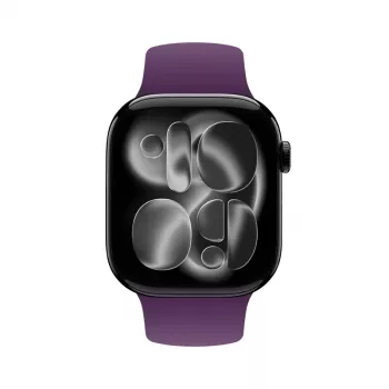 Crong Correa deportiva de silicona líquida para Apple Watch 44/45/46/49 mm - Plum