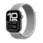 Crong Correa deportiva de nylon para Apple Watch 44/45/46/49 mm (gris plateado)