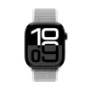 Crong Correa deportiva de nylon para Apple Watch 44/45/46/49 mm (gris plateado)