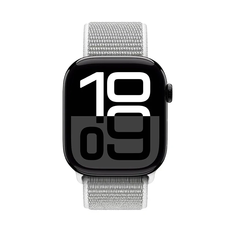 Crong Correa deportiva de nylon para Apple Watch 44/45/46/49 mm (gris plateado)