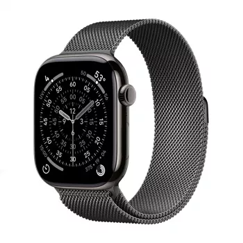 Crong Milano Steel - Correa de acero inoxidable para Apple Watch 38/40/41/42 mm (Grafito)