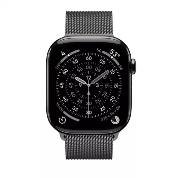 Crong Milano Steel - Correa de acero inoxidable para Apple Watch 38/40/41/42 mm (Grafito)