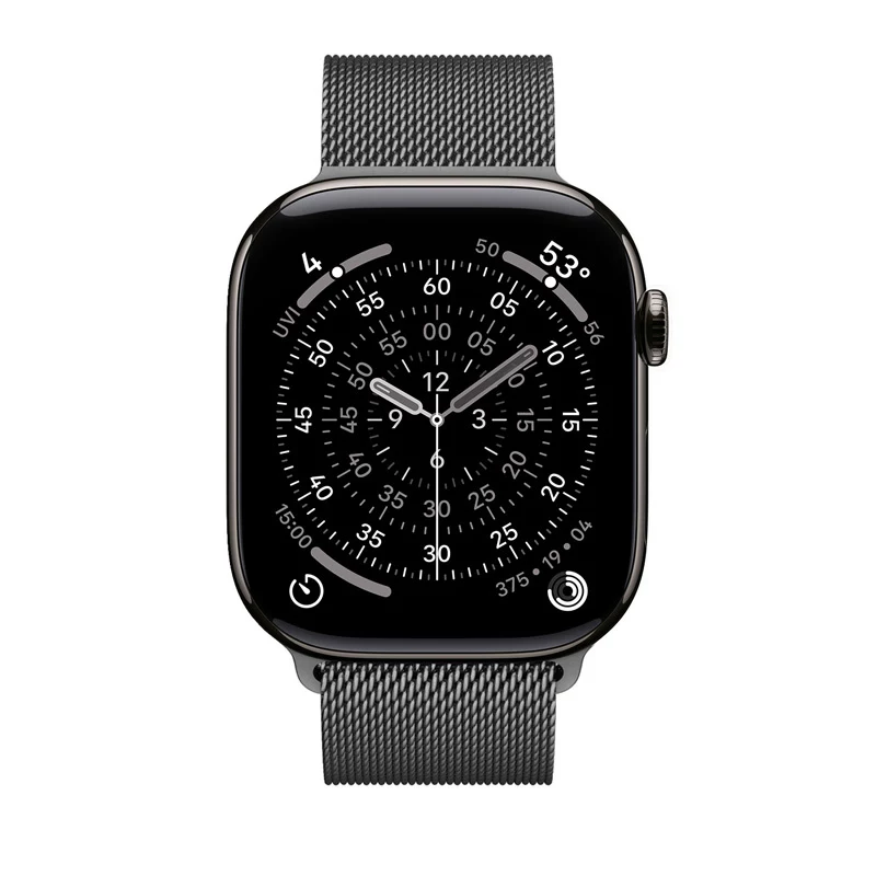 Crong Milano Steel - Correa de acero inoxidable para Apple Watch 38/40/41/42 mm (Grafito)
