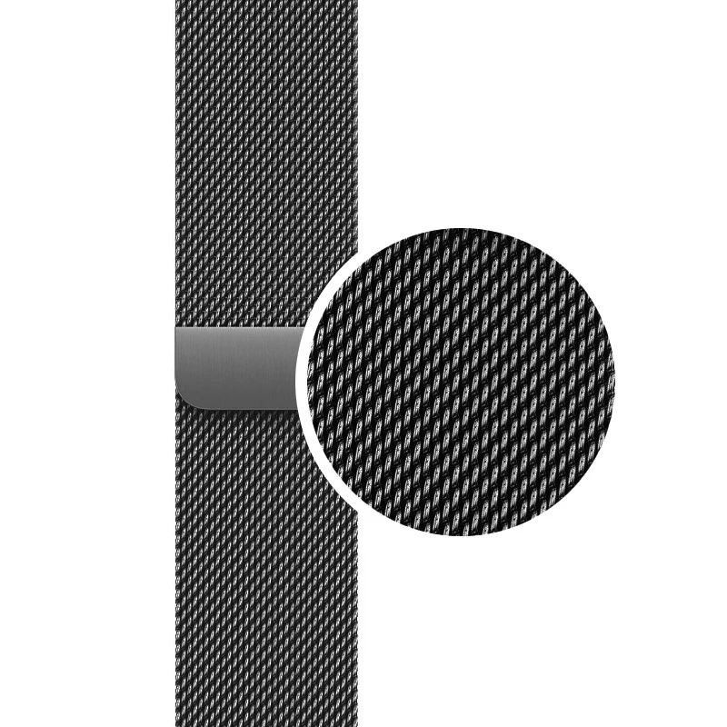 Crong Milano Steel - Correa de acero inoxidable para Apple Watch 38/40/41/42 mm (Grafito)