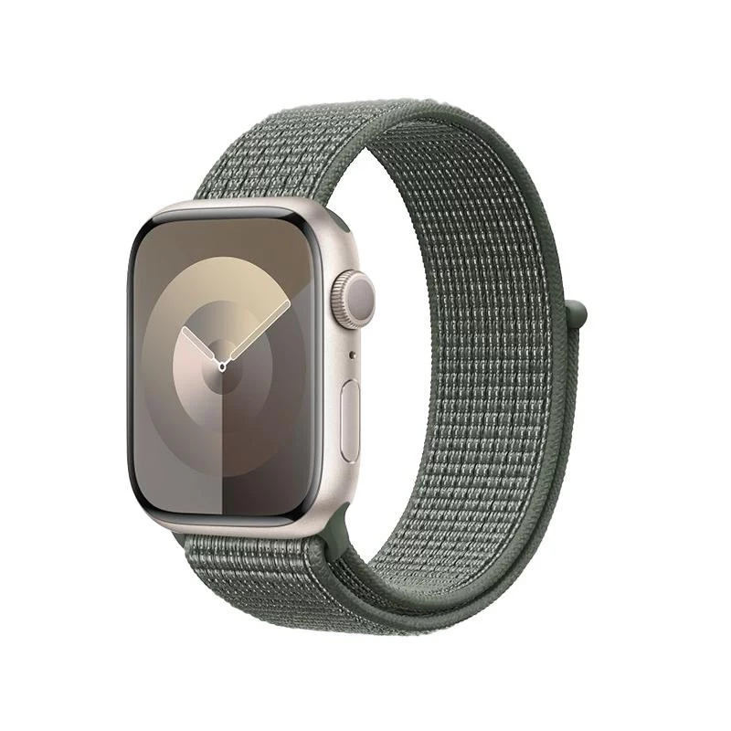 Crong Nylon Sport Band para Apple Watch 38/40/41/42 mm (Military Green)