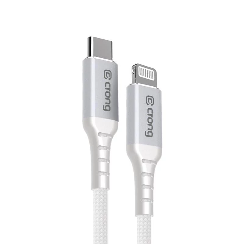 Crong Armor Link Cable USB-C a Lightning Fast Charging MFi 150 cm Blanco