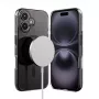 Crong Clear MAG Pro Case para Apple iPhone 16, MagSafe, Negro