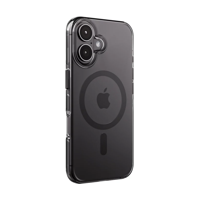 Crong Clear MAG Pro Case para Apple iPhone 16, MagSafe, Negro